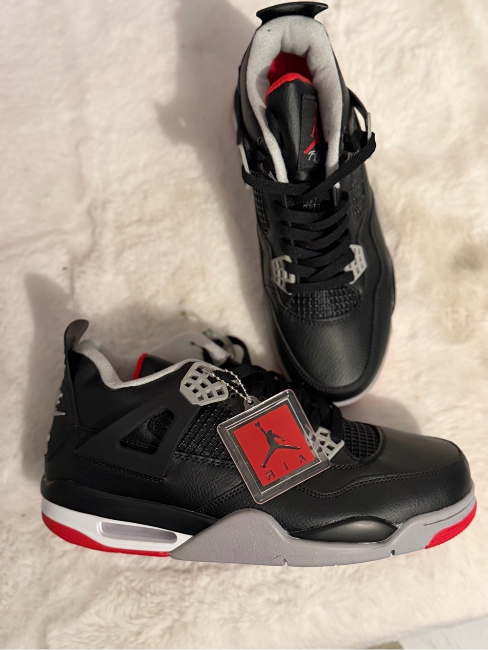 Jordan Kids Black/Red/Gray Retro-Style Basketball Sneakers